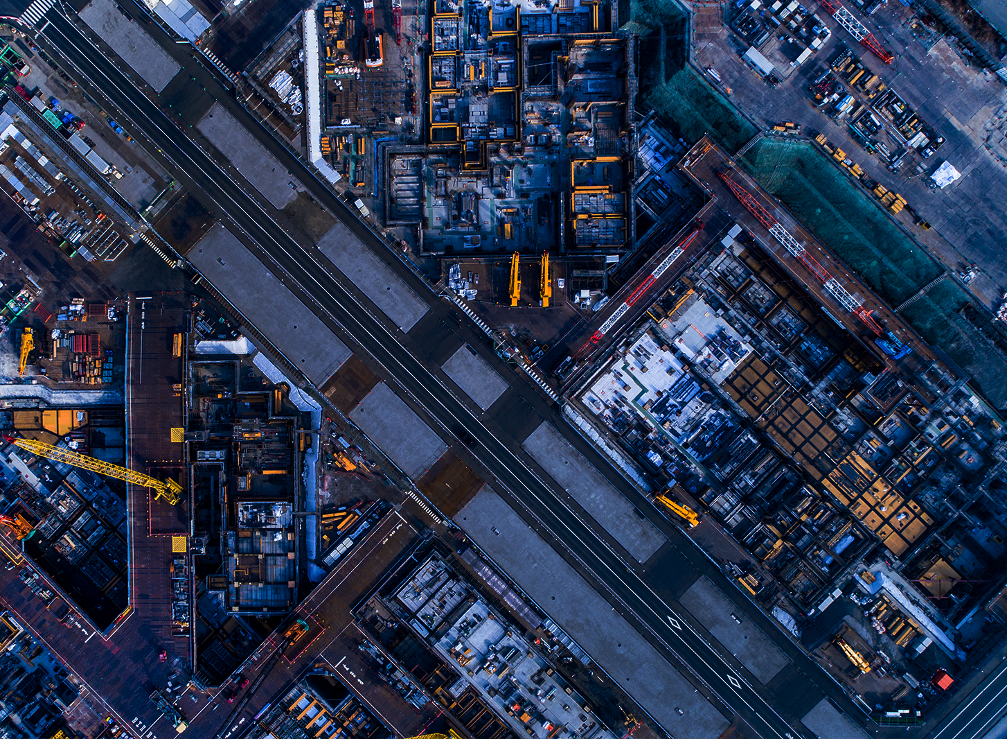 This is an aerial view of a city