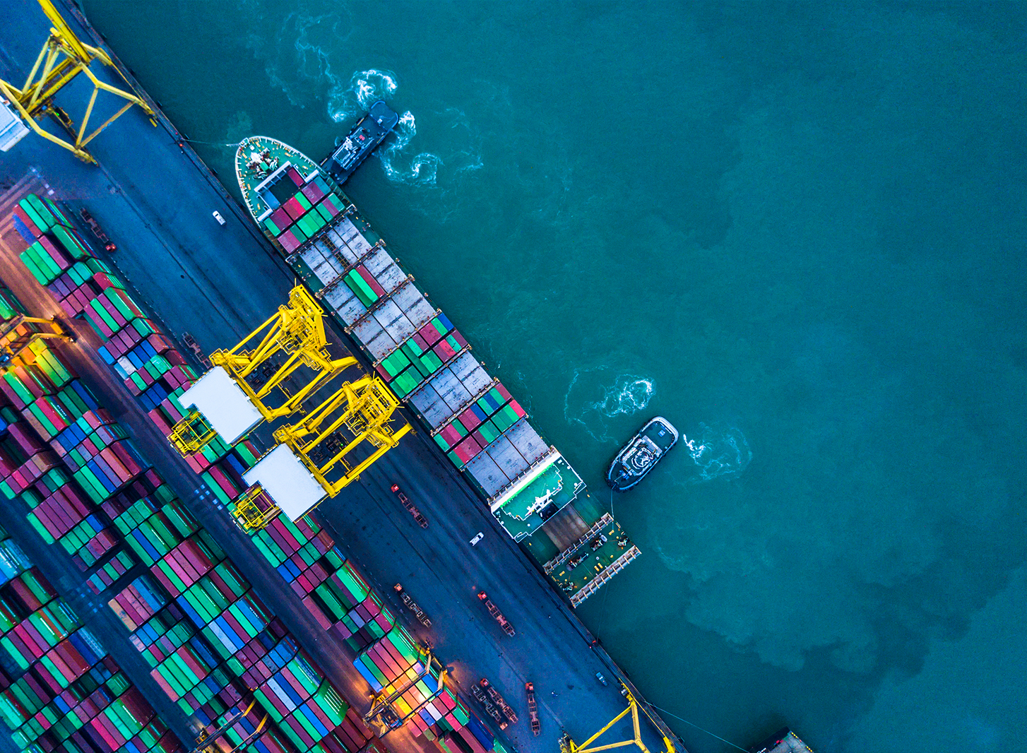 This is an image of cargo shipping containers